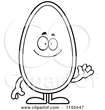 Of A Waving Seed Mascot   Vector Outlined Coloring Page By Cory Thoman    