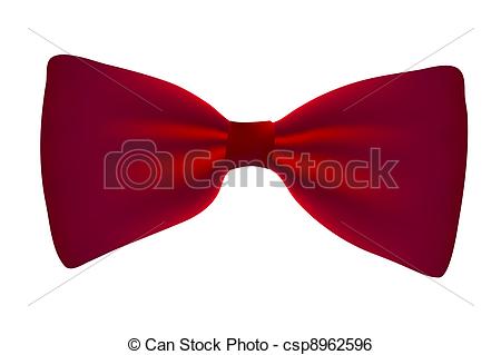 Of Vector Red Bow Tie Isolated On White Csp8962596   Search Clipart