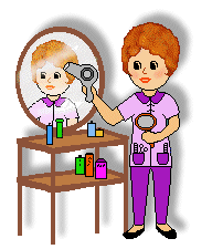People Clip Art   Hairdresser With Hair Dryer At The Hair Station