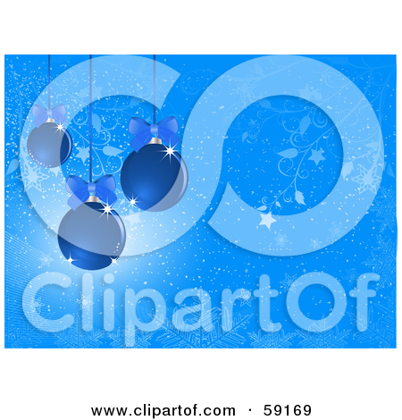 Rf  Clipart Illustration Of A Magical Blue Snowflake And Flourish