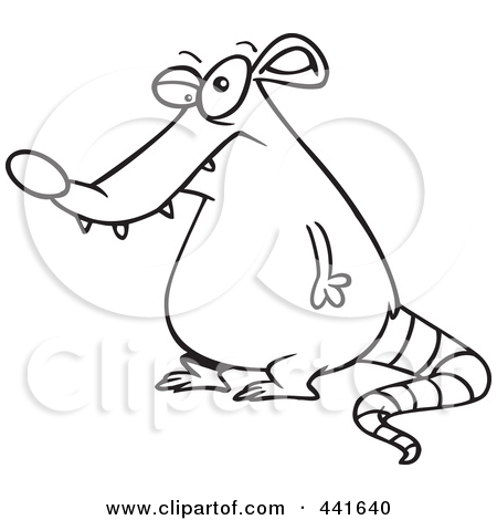 Royalty Free  Rf  Clip Art Illustration Of A Cartoon Fat Rat