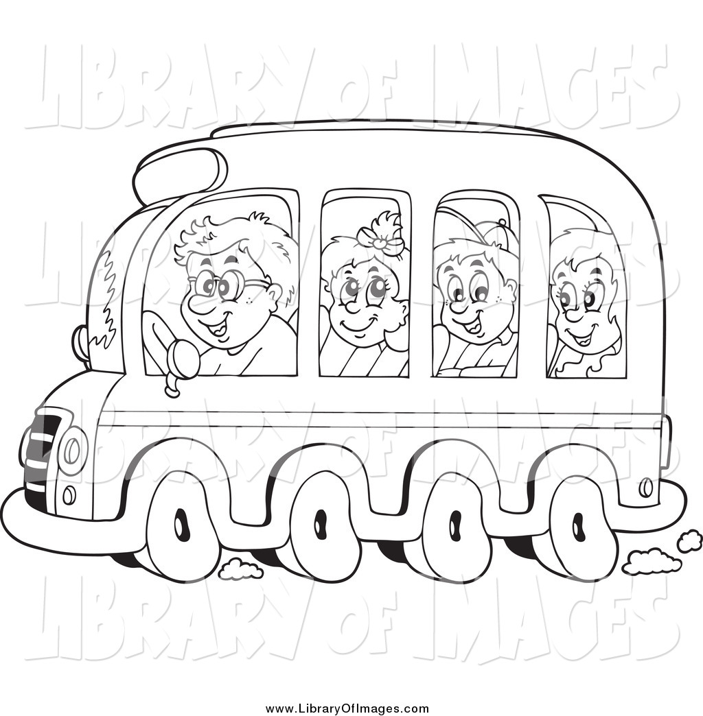 School Bus Clipart Black And White  School Bus Coloring Page  School