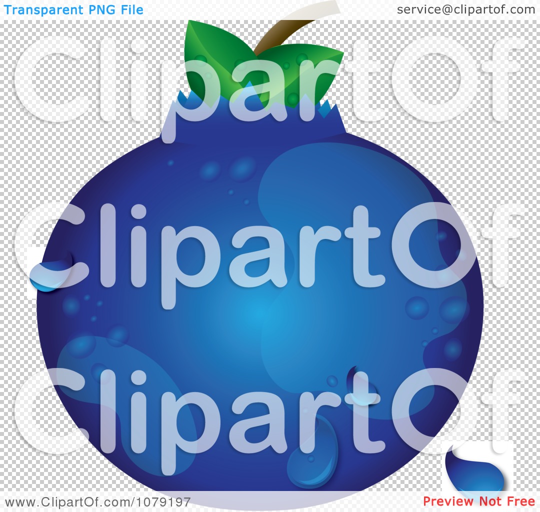 Single Blueberry Clipart Royalty Free Clipart