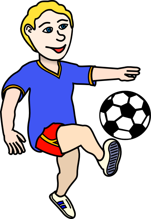 Soccer Playing Boy Coloured Clipart   I2clipart   Royalty Free Public    