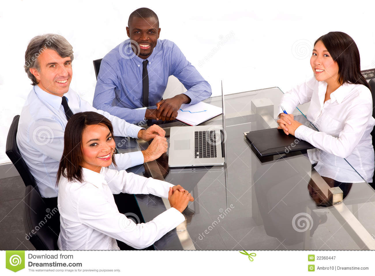 Team Meeting Clipart Multi Ethnic Team During A