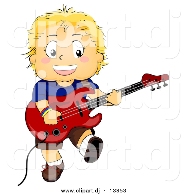 To Play The Guitar Clipart Cartoon Vector Clipart Of A