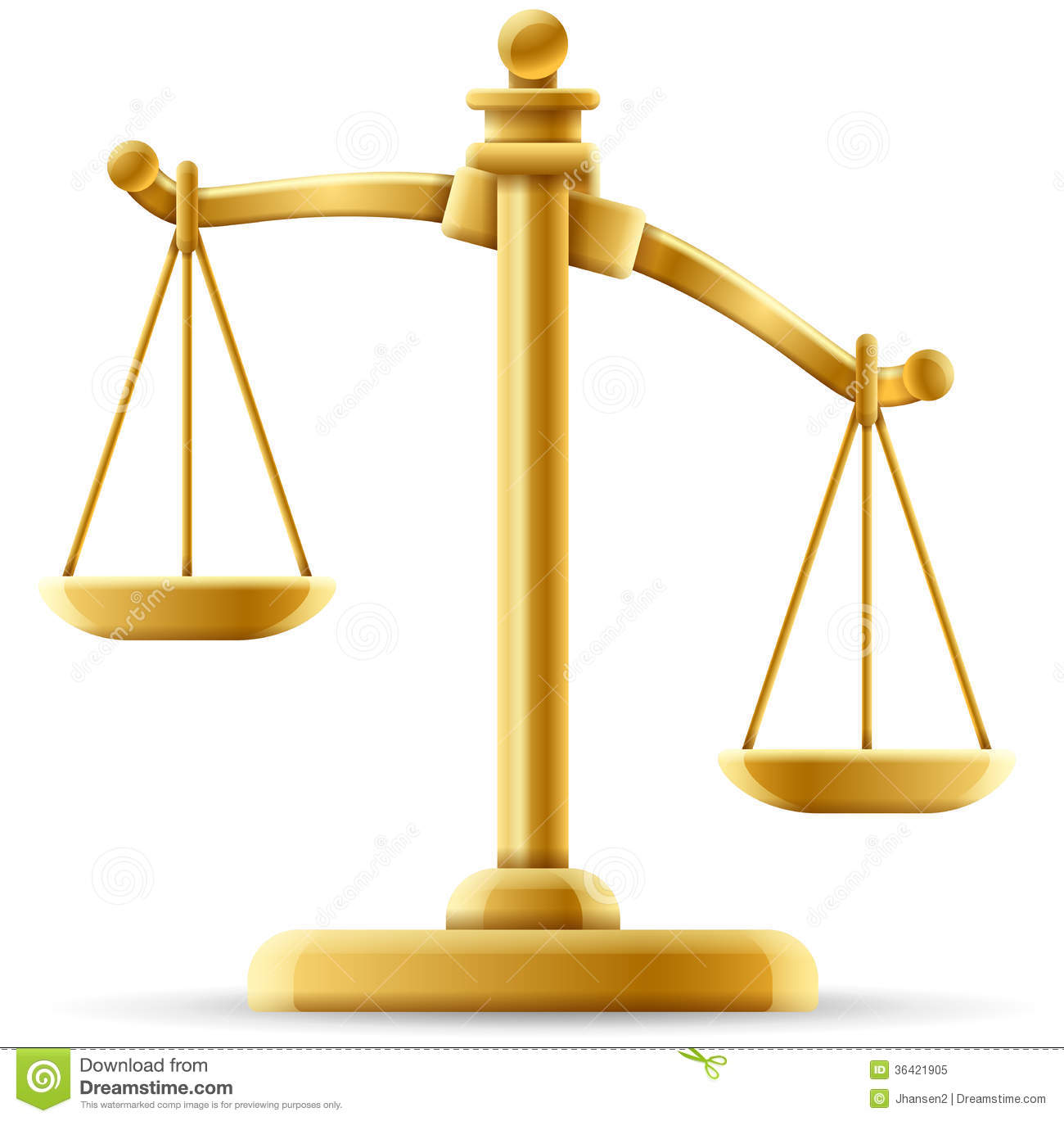 Unbalanced Justice Scale Royalty Free Stock Photo   Image  36421905
