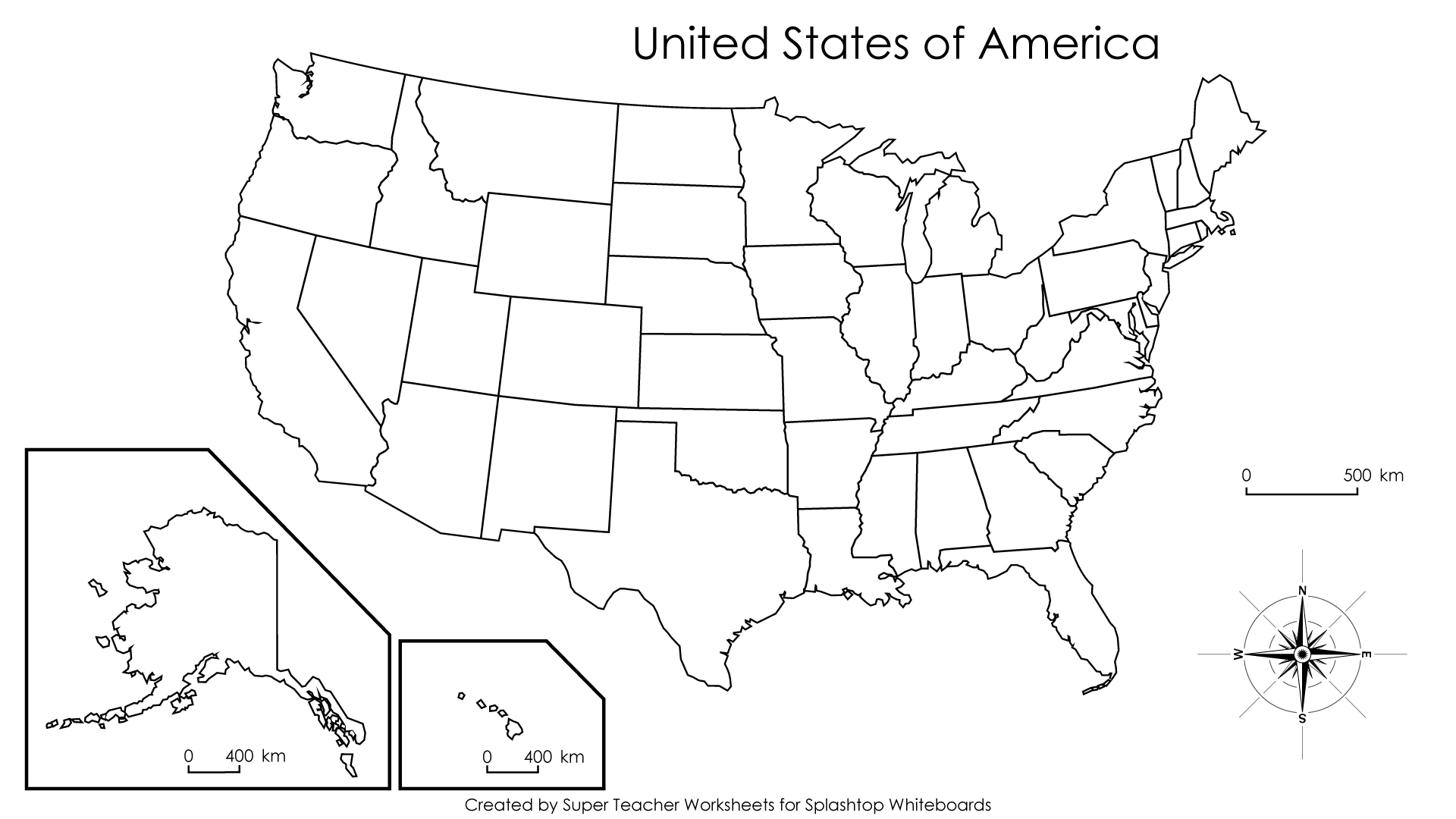 United States Map   Blank