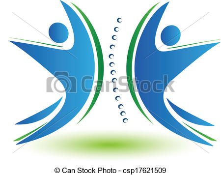 Vector Clipart Of Teamwork Human Spine Logo   Teamwork Human Spine