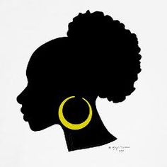 Afro Puff Silhouette More Afrocentric Art African Art 250250 Pixel