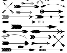 Arrows Clipart Vector Arrows Clip Art Tribal Digital Arrows Aztec