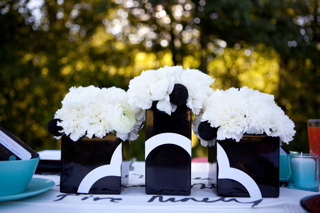 Black And White Table Decoration Vase For Wedding Party