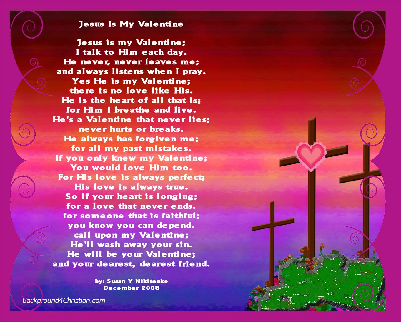 Christian Images In My Treasure Box  Jesus Is My Valentine Poster