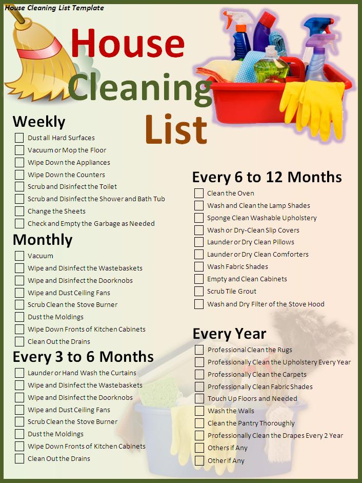 Click On The Download Button And Make This House Cleaning List