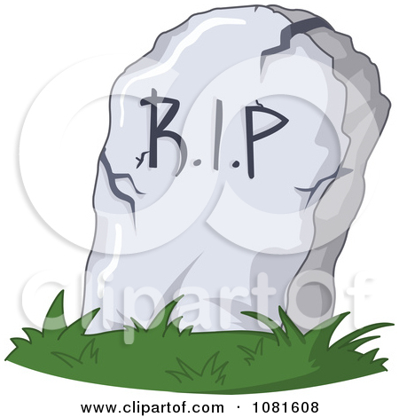 Clipart Rip Stone Grave Marker   Royalty Free Vector Illustration By