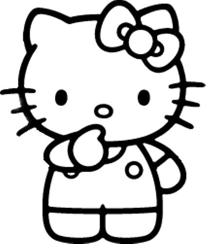 Com Estes Desenhos Da Hello Kitty Voc  Poder  Montar Lembrancinhas