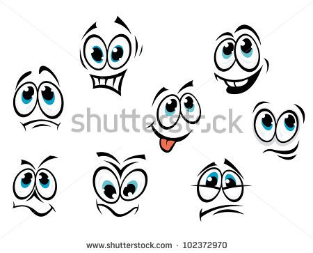 Comics Cartoon Faces Set With Different Expressions Such Logo  Jpeg    