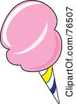 Eating Cotton Candy Cartoon Pink Haired Woman Holding Cotton Candy    