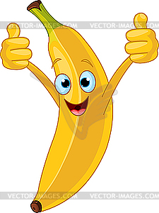 Fr Hlihe Cartoon Banane   Farbige Vektorgrafik