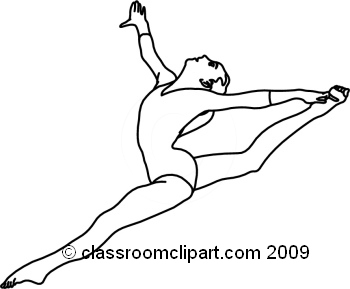 Free Gymnastics Clip Art Black And White