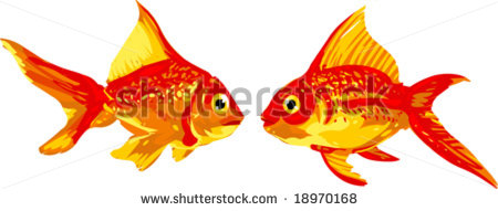 Gold Fish Clip Art Vector Clip Art Illustration