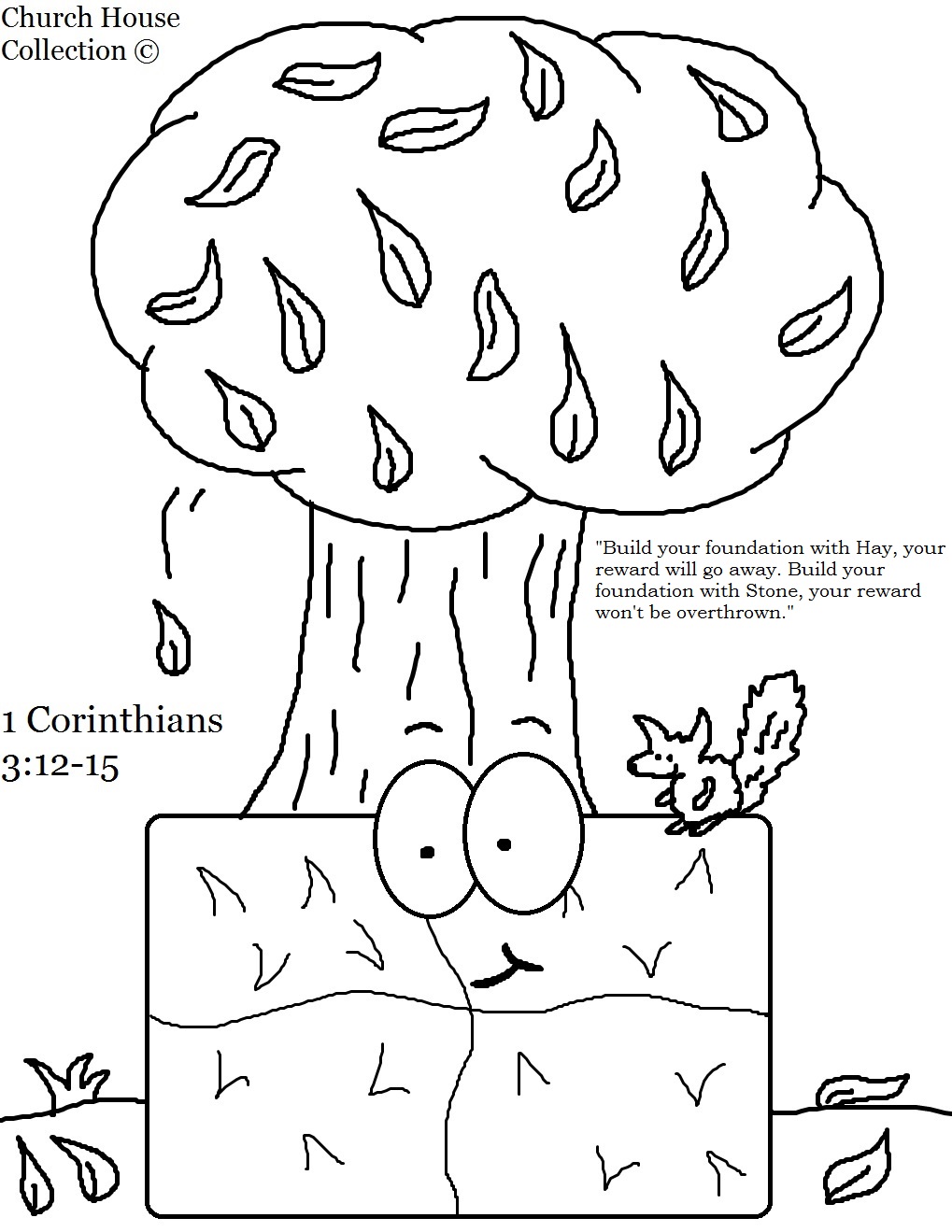 Hay Coloring Page With Scripture Hay Coloring Page Without Scripture    