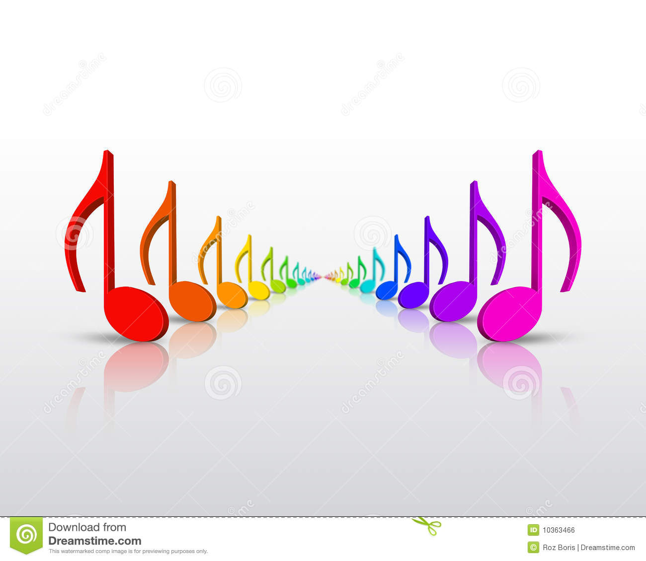 Neon Rainbow Music Notes Colorful Musical Notes