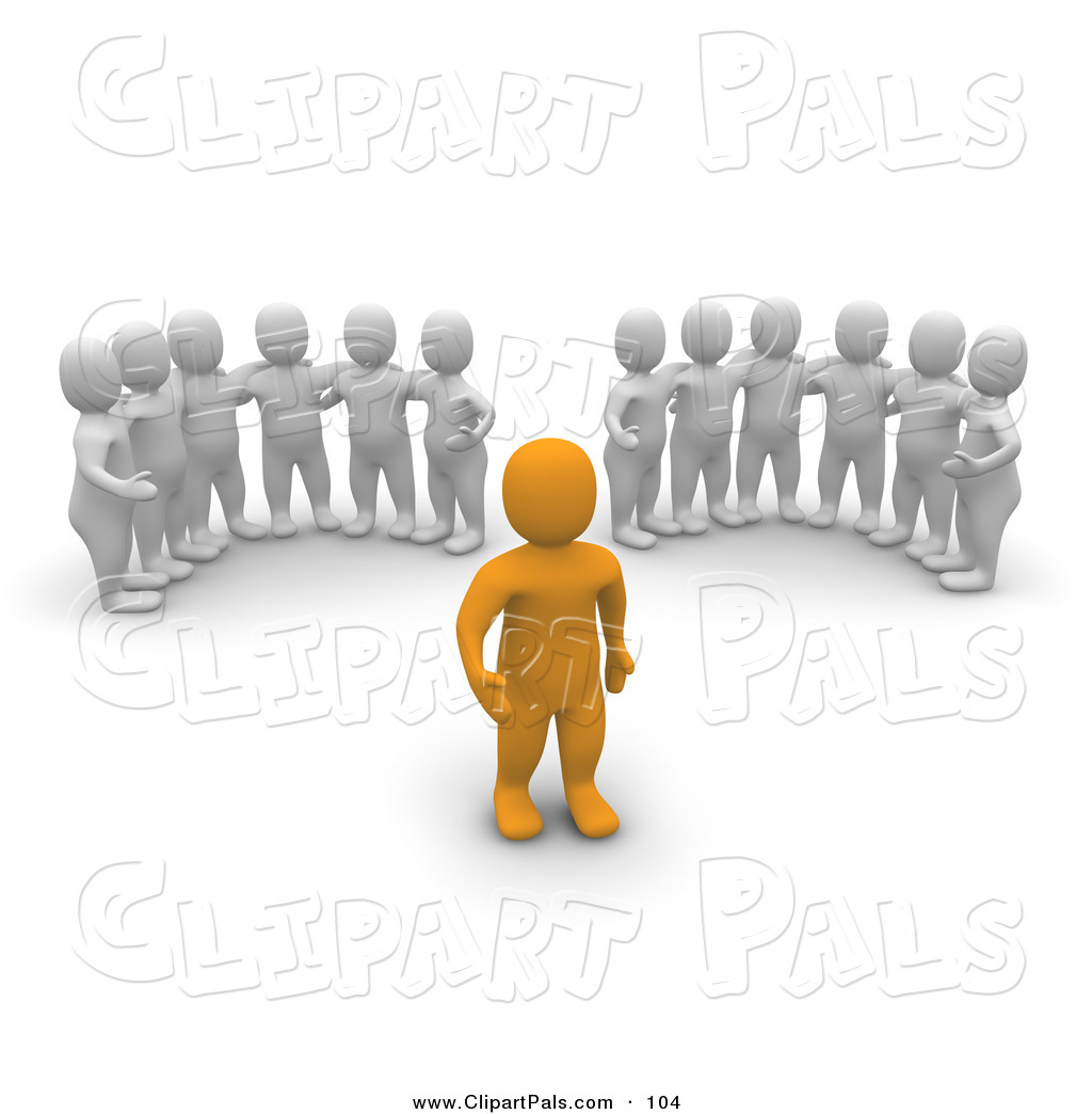 Pal Clipart Of A Couple Of Groups Of 3d Blanco Men Watching An