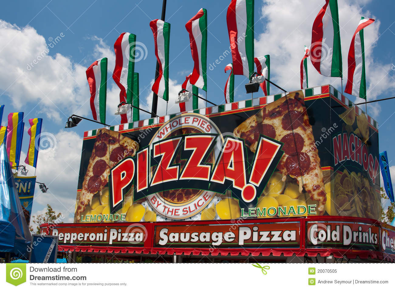 Pizza Food Stand At Carnival Royalty Free Stock Photo   Image    