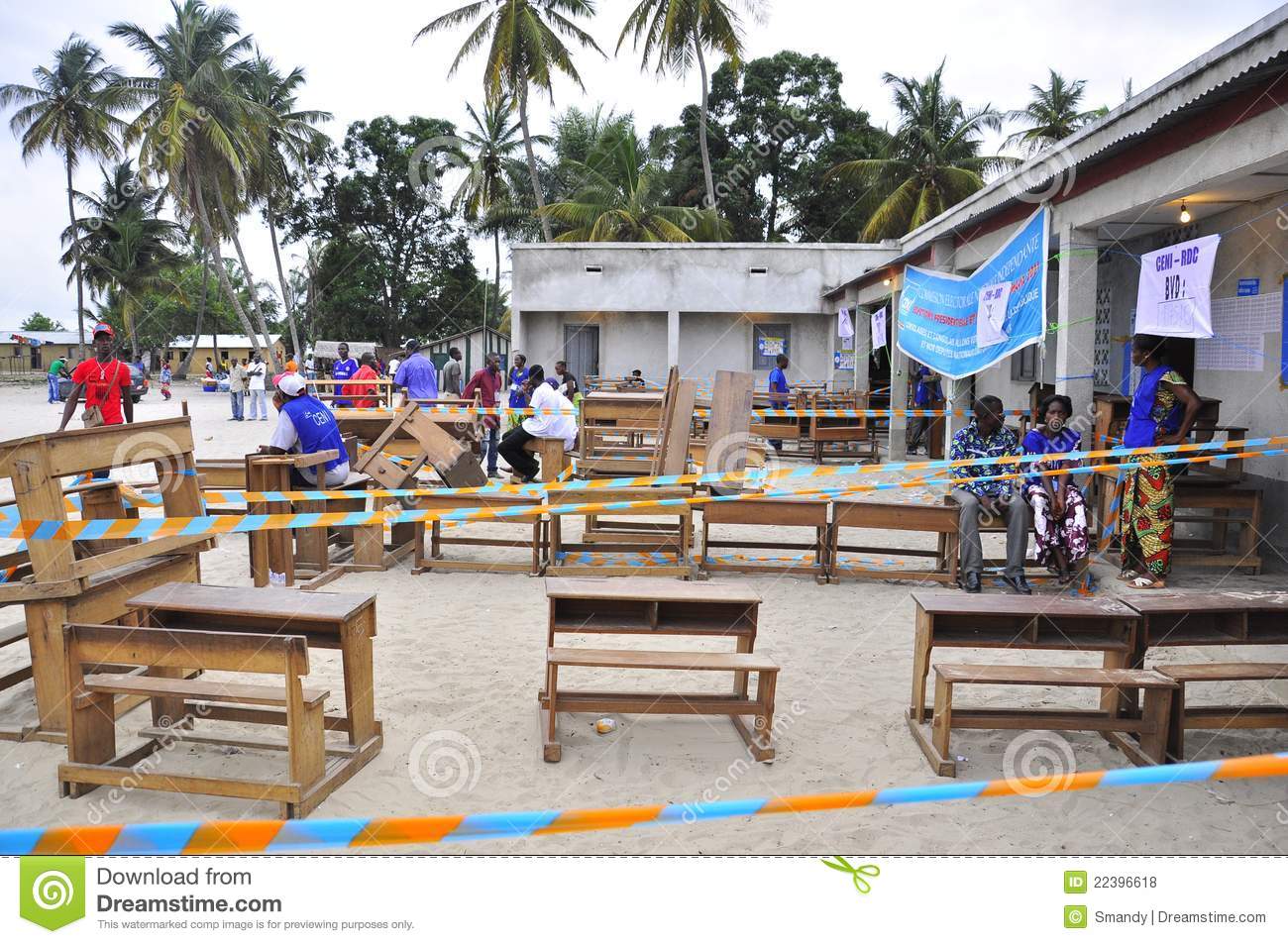 Polling Station For Elections In Dr Congo 2011 Editorial Stock Photo    