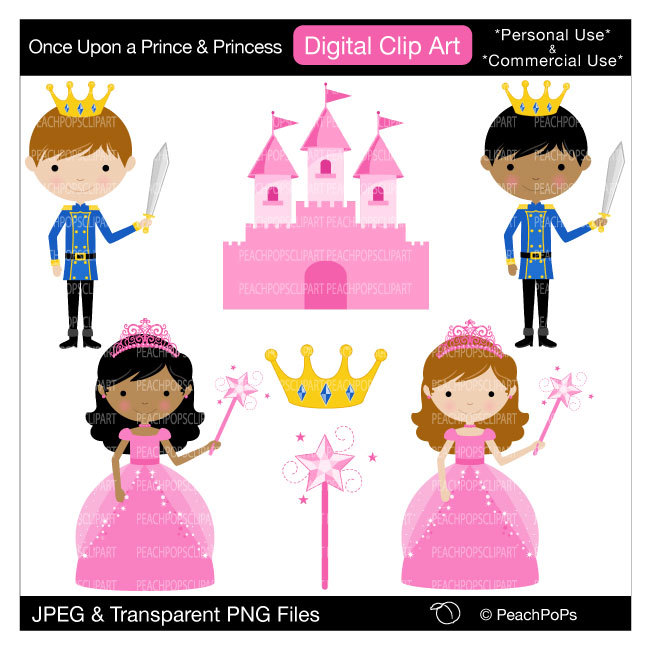 Prince And Princess Clipart Upon A Prince And Princess