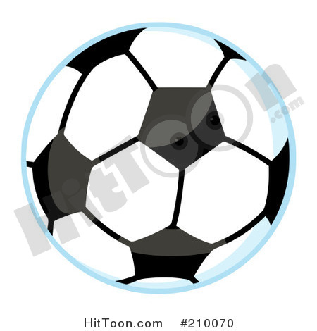 Soccer Clipart  210070  Soccer Ball With A Blue Outline By Hit Toon