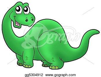 Stock Illustration   Cute Cartoon Dinosaur  Clipart Drawing Gg5304912