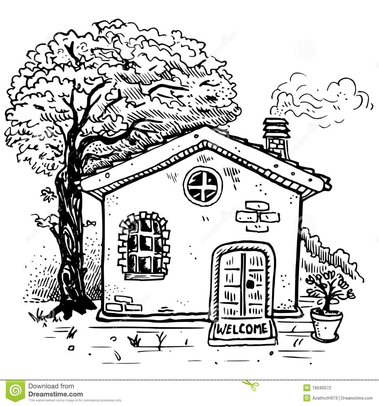 Vector Country House Stock Photography   Image  16040572