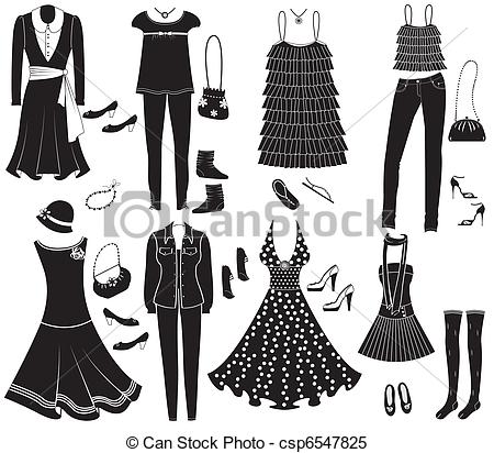 Vector   Vector Fashion Clothes And Accessories For Weman For Design