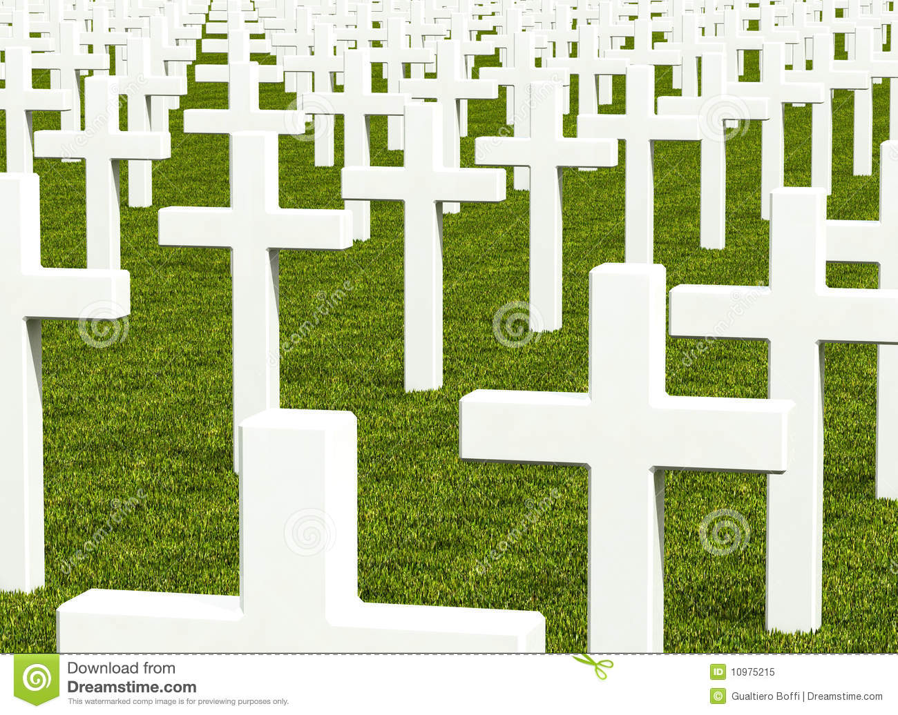 White Cross Grave Royalty Free Stock Photo   Image  10975215