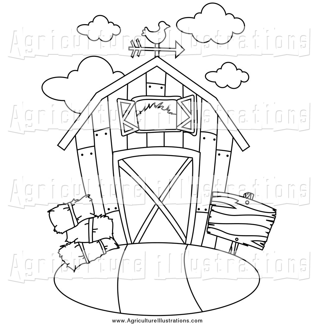 Agriculture Clipart Of A Black And White Barn By Bnp Design Studio