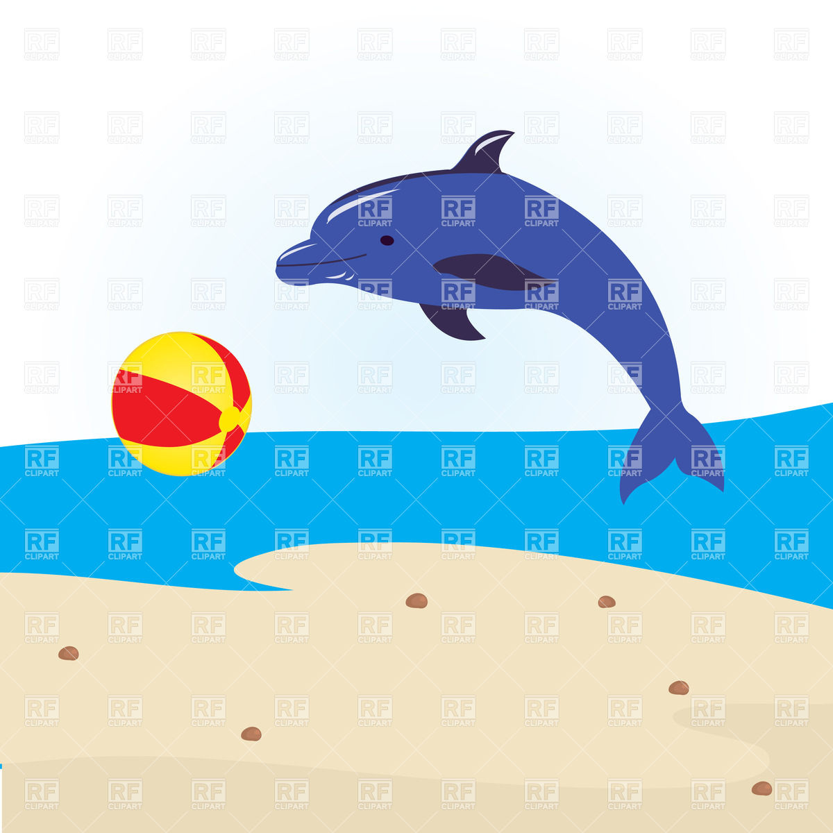 And Jumping Dolphin 21784 Download Royalty Free Vector Clipart  Eps