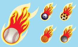 Balls On Fire Royalty Free Stock Images