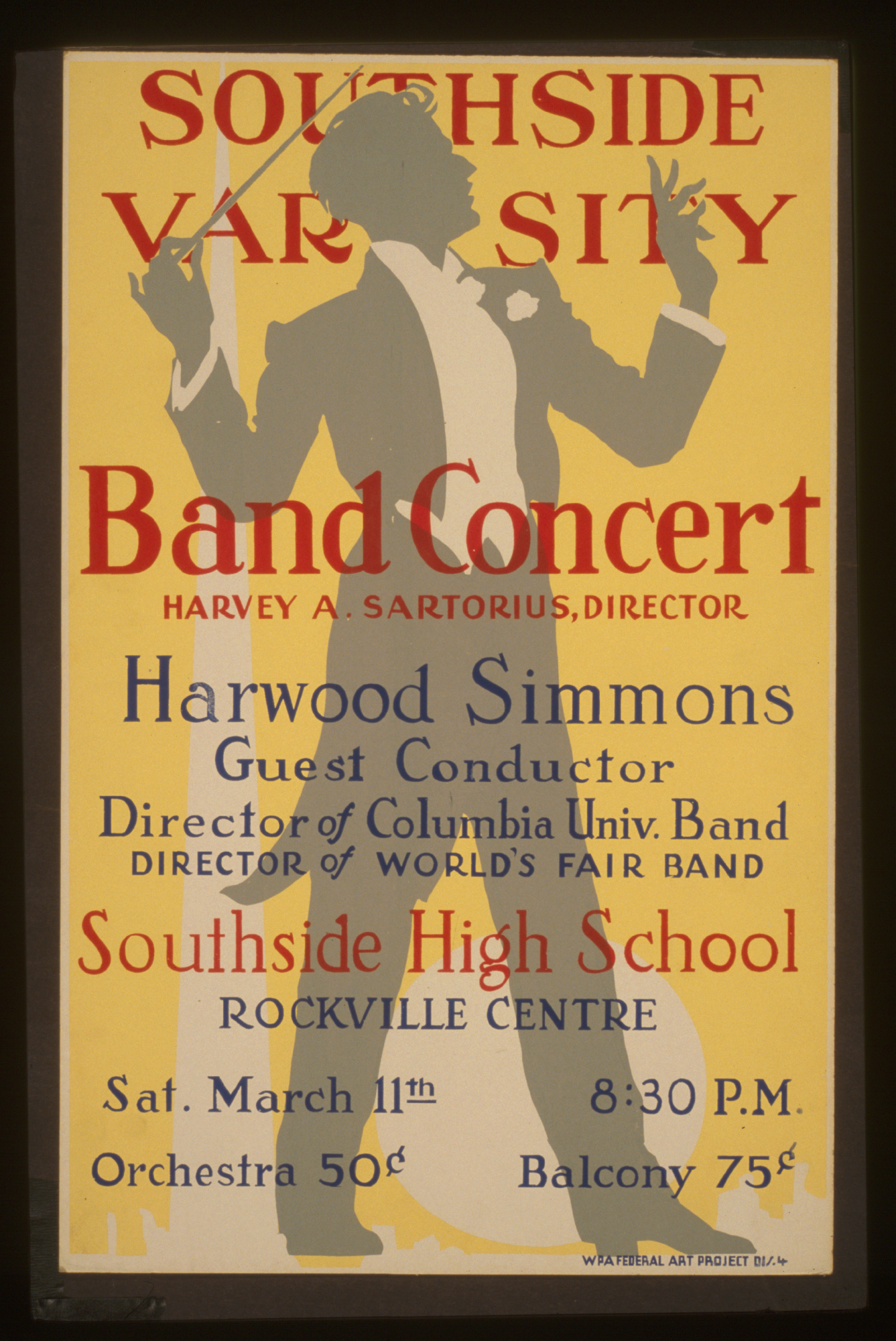 Band Concert Harvey A  Sartorius Director Southside High School