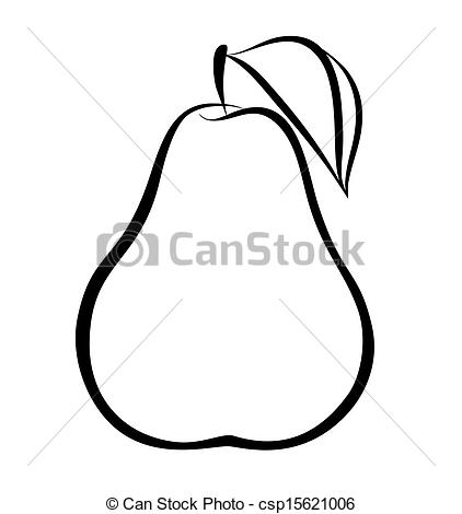 Black And White Pear Clipart Black Pear Clip Art Pear