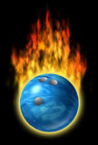 Bowling Ball Speed Fire Flames Fast Excellent Skil Royalty Free Stock