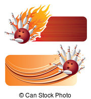 Bowling With Flames   Bowling Design Element And Flames