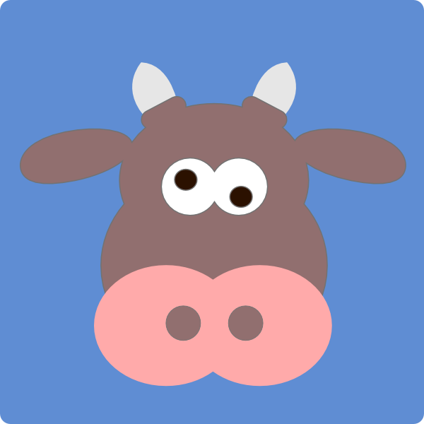 Cartoon Cow Head Svg Downloads   Animal   Download Vector Clip Art