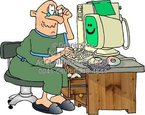 Clipart Illustration  Computer Problems   Acclaim Stock Photography