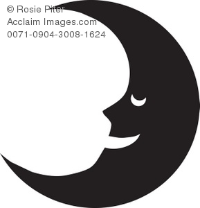 Clipart Illustration Of A Man In The Moon   Acclaim Stock Photography
