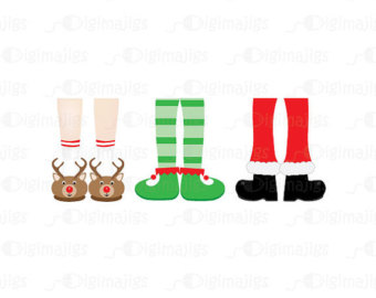     Clipart Of Reindeer Slippers Santa Boot Clipart Elf Clipart  Unique
