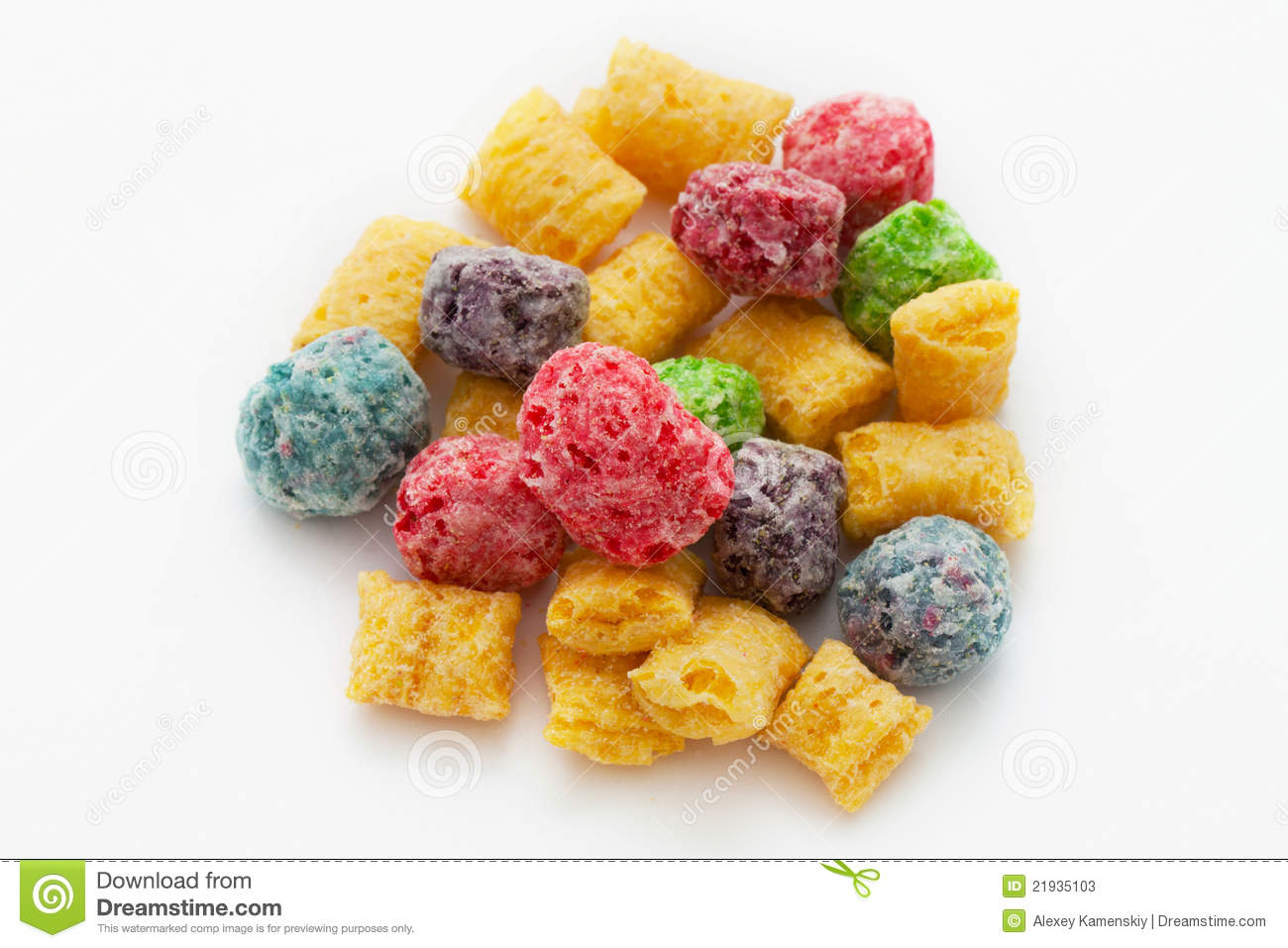 Coloured Fruit Loops Cereal Stock Photos   Image  21935103
