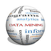 Data Mining 3d Sphere Word Cloud Concept Data Mining 3d