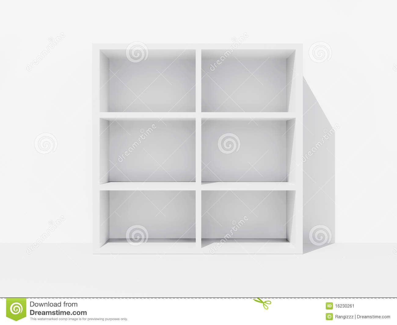 Empty Bookshelf Stock Image   Image  16230261